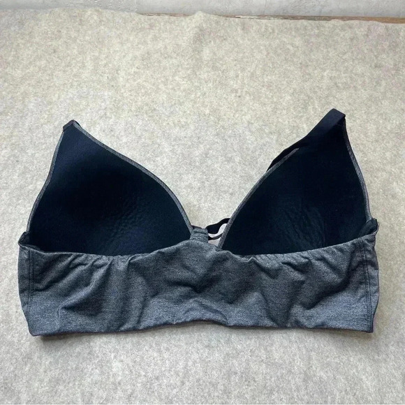 Adore Me Helynn Plunge Dark Gray Racerback Bra Wireless Womens size 38D - Picture 6 of 10
